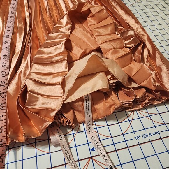 Mac Duggal Pink Plunge Neck Pleated Evening Gown Unattached Straps NWT Size 6 - Picture 4 of 12